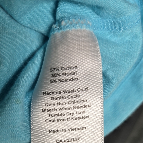 Talbots Blue Short Sleeve Tee Small Petite - Picture 5 of 5